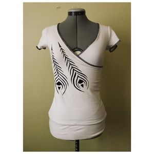 Herbandevi Peacock Feather Handmade Top Sz S